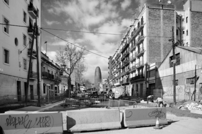 portrait, barcelona, spain, black and white, reportage, obra poble nou